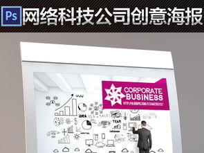 网络科技财务管理 创意海报设计，赋能企业数字未来